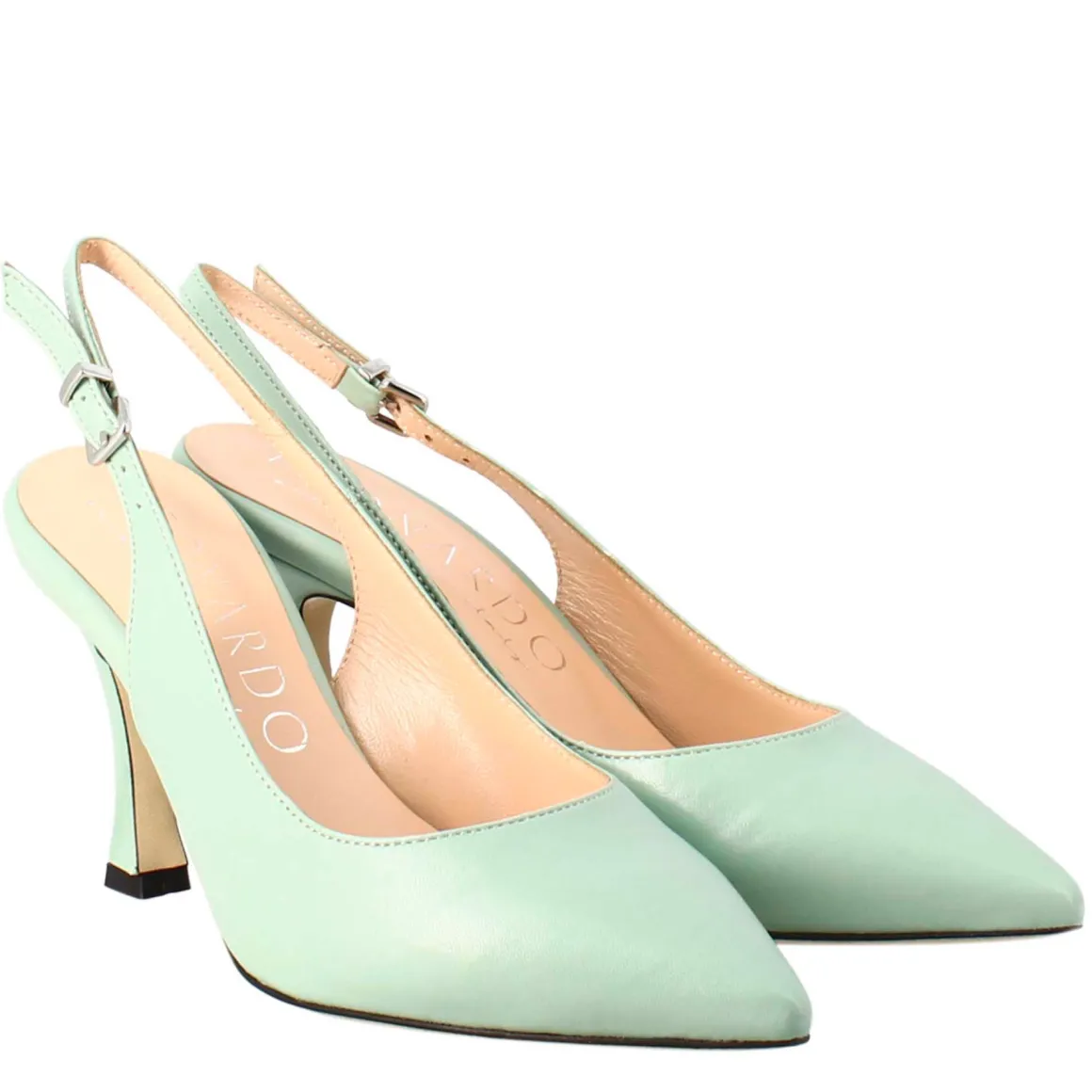 Décolleté Con Tacco Alto Da Donna In Pelle Colore Verde