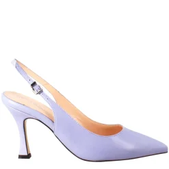 Décolleté Con Tacco Alto Da Donna In Pelle Colore Glicine