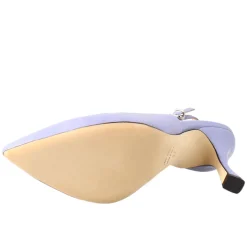 Décolleté Con Tacco Alto Da Donna In Pelle Colore Glicine