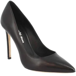 Décolleté Con Tacco Alto Eleganti Da Donna Fatte A Mano In Pelle Nera