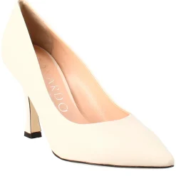 Décolleté Da Donna In Pelle Colore Beige A Punta
