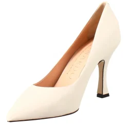 Décolleté Da Donna In Pelle Colore Beige A Punta