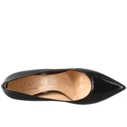 Décolleté Da Donna In Pelle Verniciata Colore Nero A Punta
