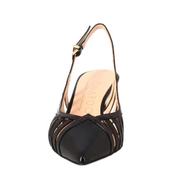 Décolleté Da Donna In Pelle Verniciata Colore Nero A Punta