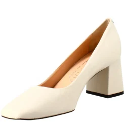 Décolleté Da Donna In Pelle Beige A Punta Squadrata