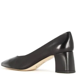 Décolleté Da Donna In Pelle Colore Nero Con Tacco Medio