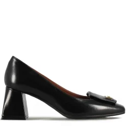 Décolleté Elegante Da Donna In Pelle Colore Nero A Punta Quadrata