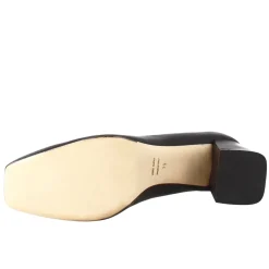 Décolleté Slingback Da Donna In Pelle Nero A Punta