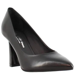 Décolleté Tacco Alto In Pelle Vienna Colore Nero