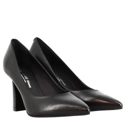 Décolleté Tacco Alto In Pelle Vienna Colore Nero