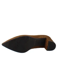 Décolletté In Camoscio Colore Marrone Con Tacco Alto