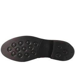 Derby Da Donna Con Dettagli Brogue Paupa In Pelle Lavata Cuoio Scuro