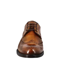 Derby Da Donna Con Effetto Brogue In Pelle Colore Marrone Chiaro
