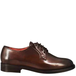Derby Da Donna In Pelle Liscia Colore Marrone Scuro