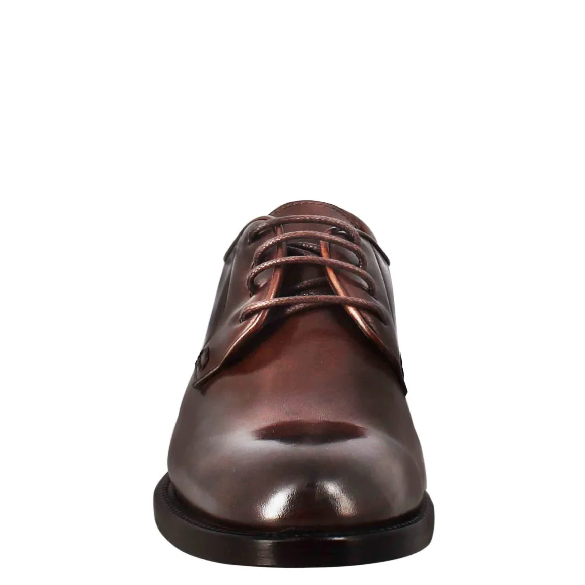 Derby Da Donna In Pelle Liscia Colore Marrone Scuro