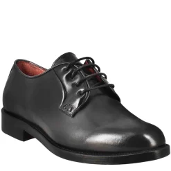 Derby Da Donna Liscio In Pelle Colore Nero