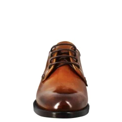 Derby Da Donna Liscio In Pelle Colore Marrone Chiaro