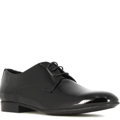 Derby Elegante Da Uomo In Pelle Lucida Colore Nero