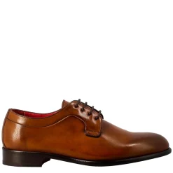 Derby Marrone Elegante Da Uomo In Pelle Liscia