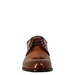Derby Marrone Elegante Da Uomo In Pelle Liscia