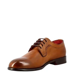 Derby Marrone Elegante Da Uomo In Pelle Liscia