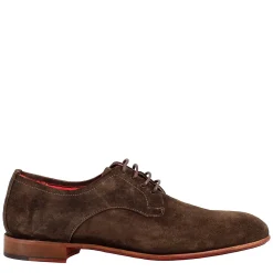 Derby Marrone Marrone Elegante Da Uomo In Pelle Scamosciata