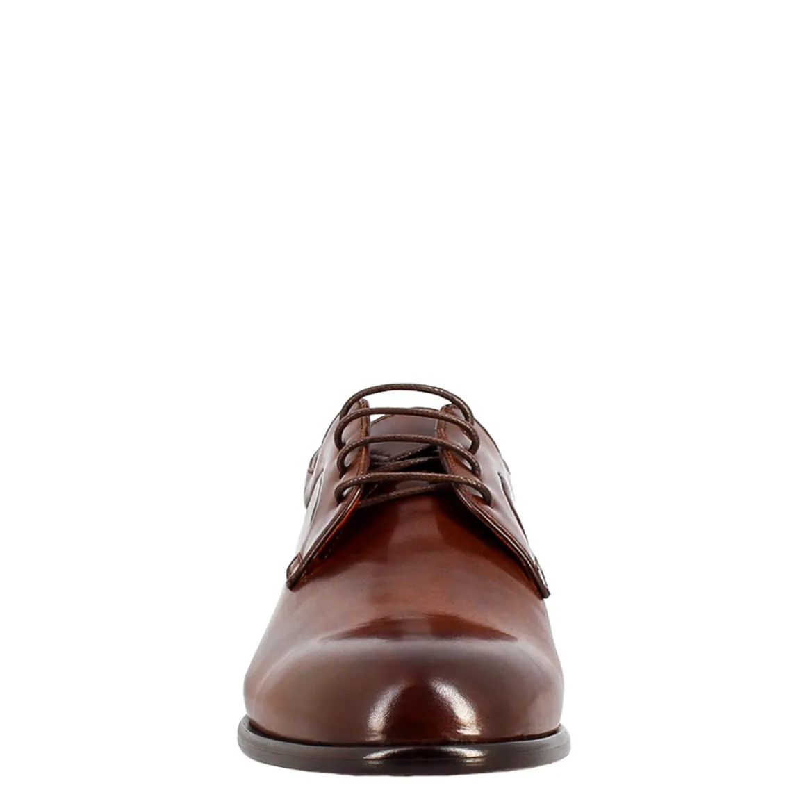 Derby Marrone Scuro Elegante Da Uomo In Pelle Liscia