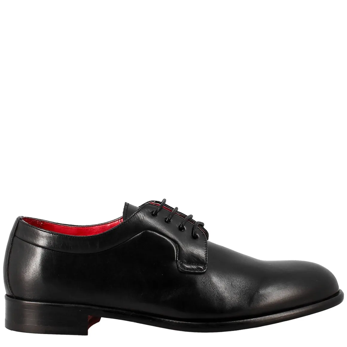 Derby Nero Elegante Da Uomo In Pelle Liscia