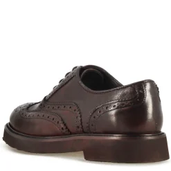 Francesina Brogue Da Donna In Pelle Colore Marrone Scuro