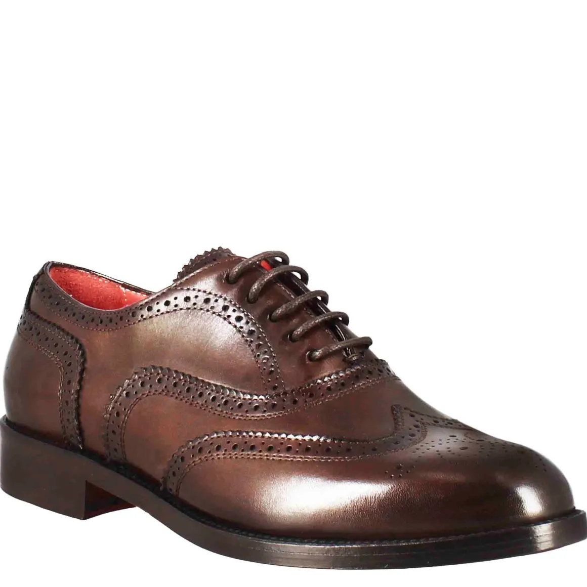 Francesina Da Donna Con Dettagli Brogue In Pelle Marrone Scuro