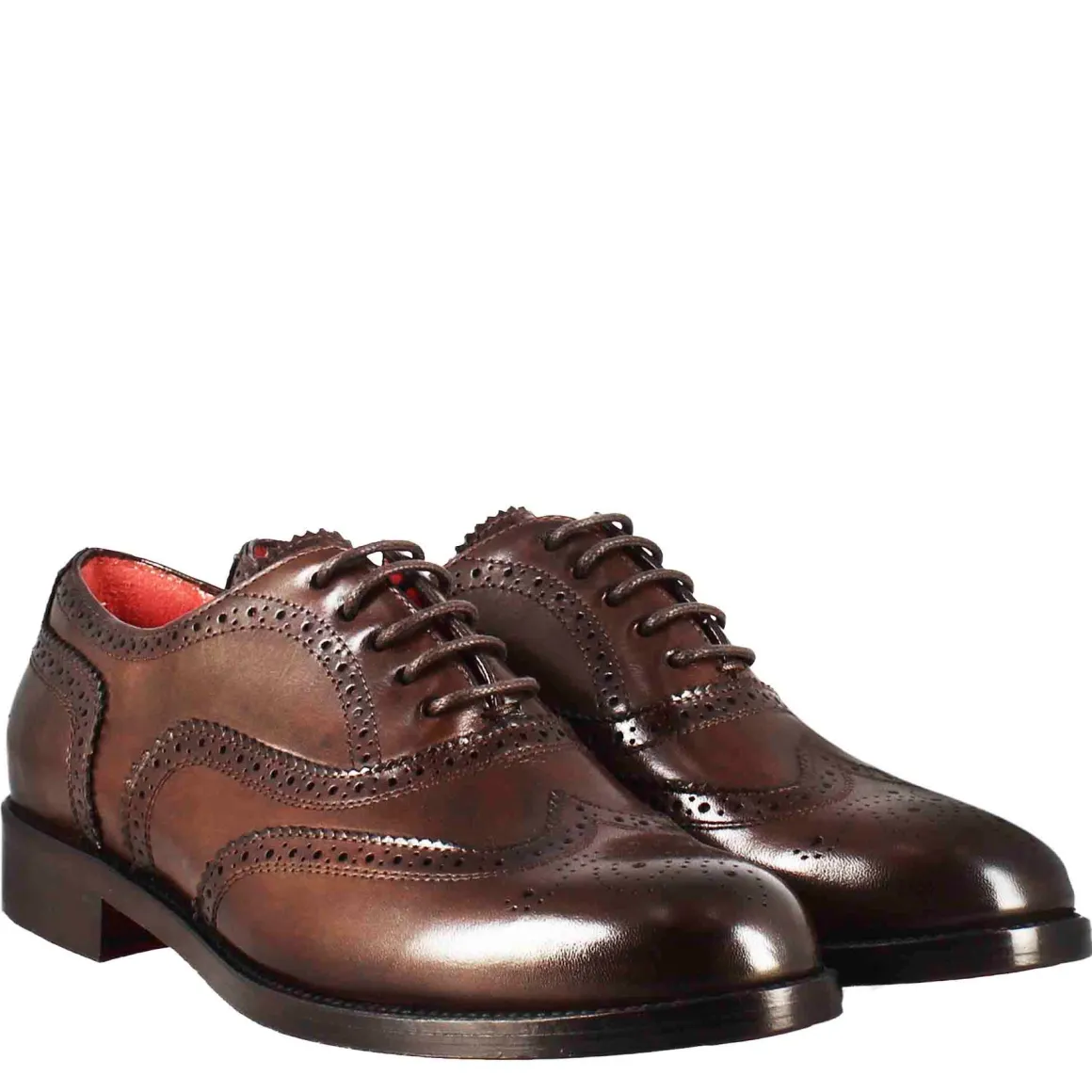 Francesina Da Donna Con Dettagli Brogue In Pelle Marrone Scuro