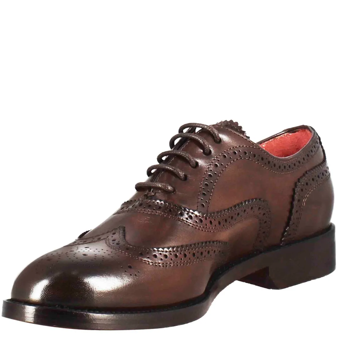Francesina Da Donna Con Dettagli Brogue In Pelle Marrone Scuro