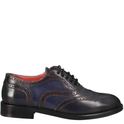 Francesina Da Donna Con Effetto Brogue In Pelle Colore Blu