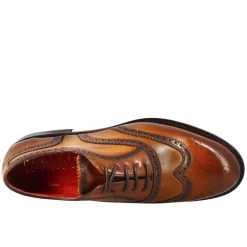 Francesina Da Donna Con Effetto Brogue In Pelle Colore Marrone Chiaro