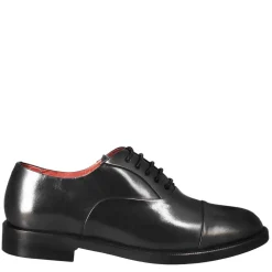 Francesina Da Donna Cucita Sulla Punta In Pelle Colore Nero
