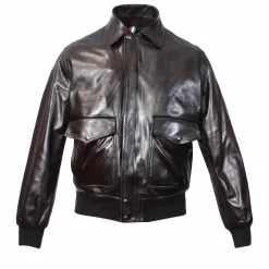 Giacca Bomber Leo Da Uomo Fatta A Mano In Pelle Marrone