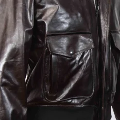 Giacca Bomber Leo Da Uomo Fatta A Mano In Pelle Marrone