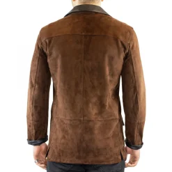 Giacca Formale Reversibile Da Uomo Fatta A Mano In Pelle Di Renna E Agnello Testa Di Moro