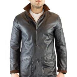 Giacca Formale Reversibile Da Uomo Fatta A Mano In Pelle Di Renna E Agnello Testa Di Moro