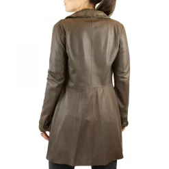 Giacca Reversibile Da Donna Fatta A Mano In Pelle Di Renna E Di Agnello Grigia