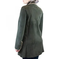 Giacca Reversibile Elegante Abois Da Donna Fatta A Mano In Pelle Grigia Con Dettagli Pitone