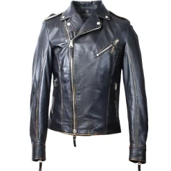 Giacca Riders Hakan Vintage Da Uomo Fatta A Mano In Pelle Nera