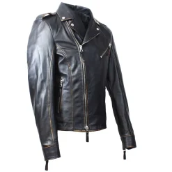 Giacca Riders Hakan Vintage Da Uomo Fatta A Mano In Pelle Nera