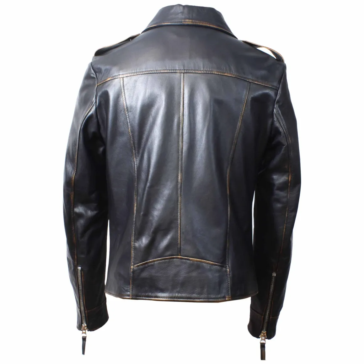 Giacca Riders Hakan Vintage Da Uomo Fatta A Mano In Pelle Nera