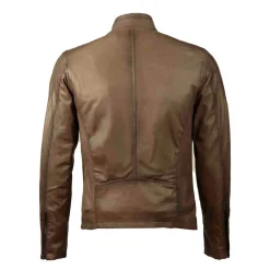 Giacca Sport In Pelle Marrone Conciata Al Vegetale