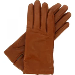 Guanti Classici Da Donna Fatti A Mano In Nappa Marrone Foderati In Cashmere