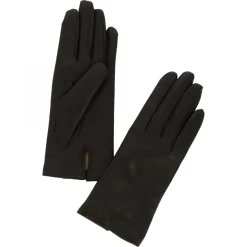 Guanti Classici Da Donna Fatti A Mano In Nappa Nera Foderati In Cashmere