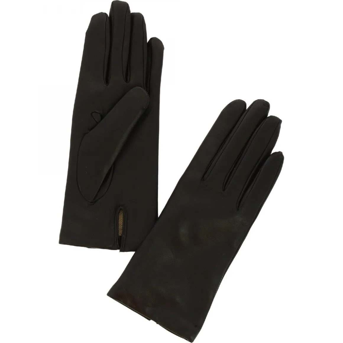 Guanti Classici Da Donna Fatti A Mano In Nappa Nera Foderati In Cashmere