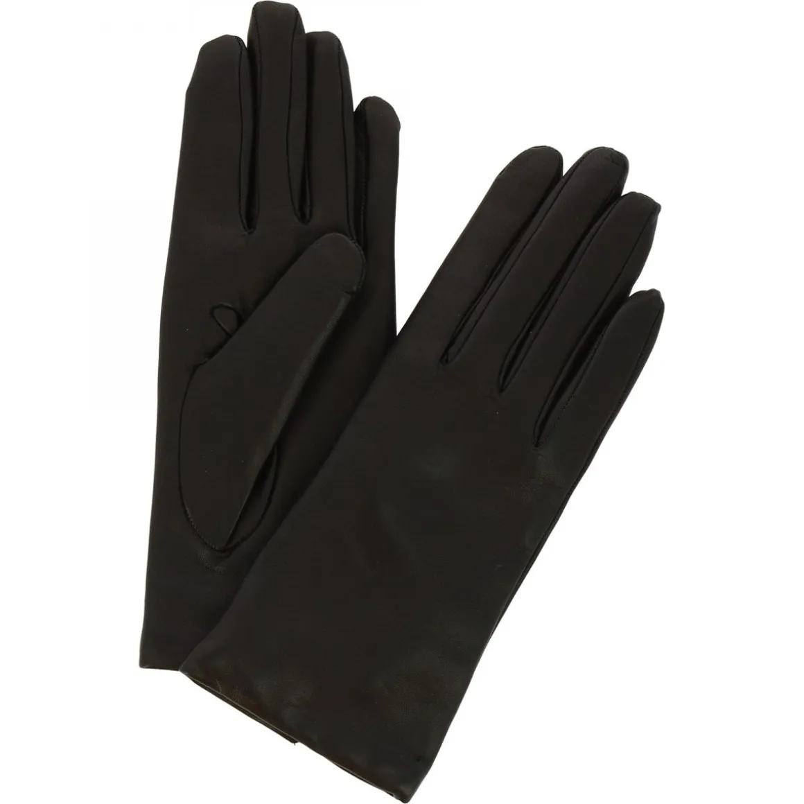 Guanti Classici Da Donna Fatti A Mano In Nappa Nera Foderati In Cashmere