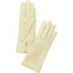 Guanti Classici Da Donna Fatti A Mano In Nappa Panna Foderati In Cashmere